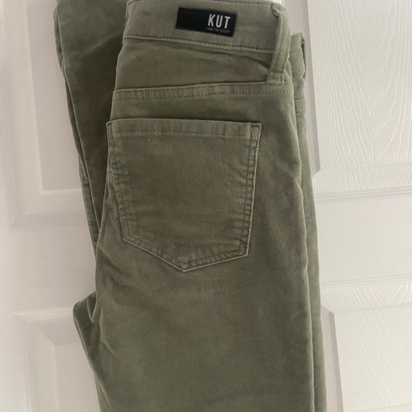 Kut from the Kloth Pants - Kut from the Kloth Olive Corduroy Straight-Leg Pants